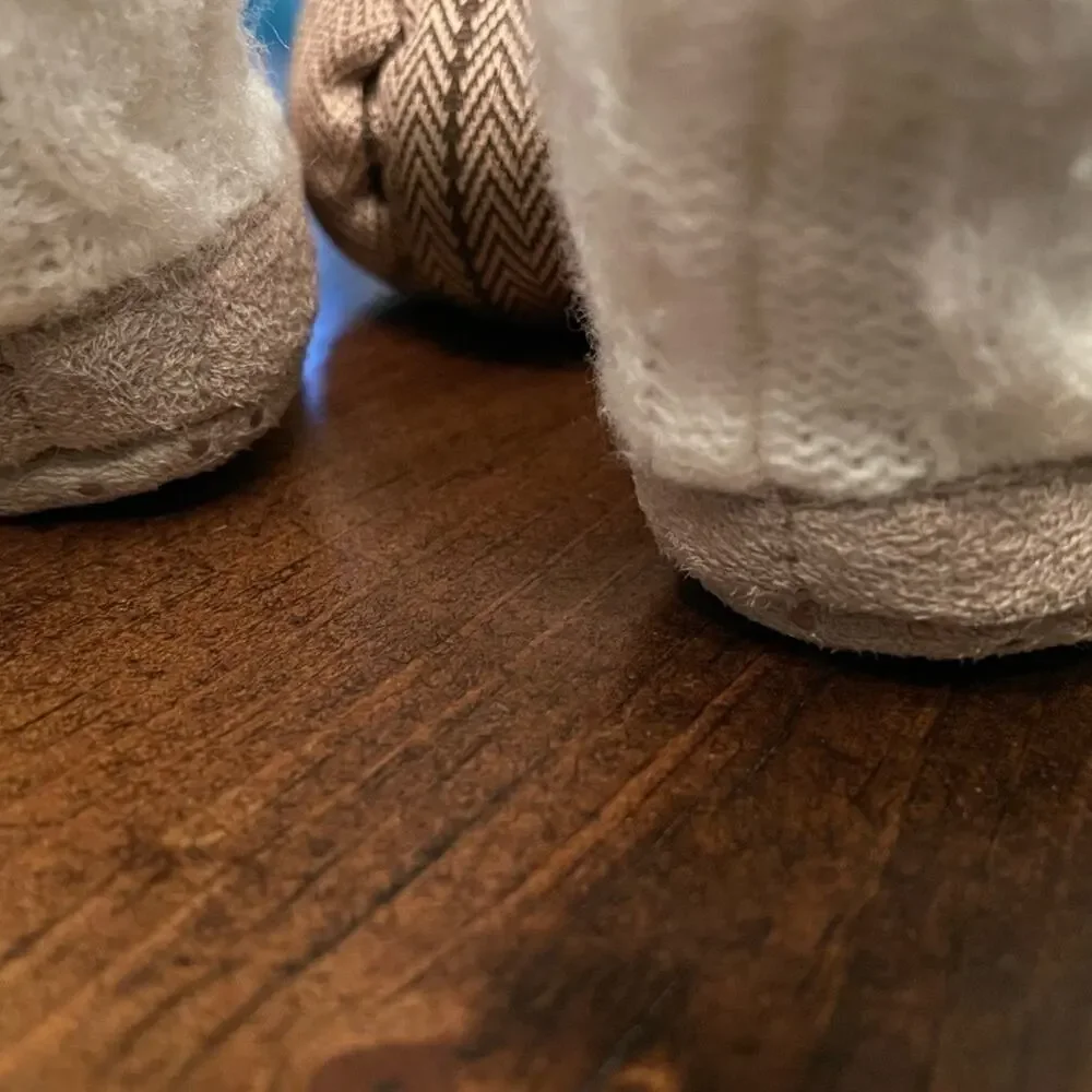 Cable Knit Baby Booties Infant White Non-Slip Cozy 0-3 Months‎ Shoe Socks Preppy